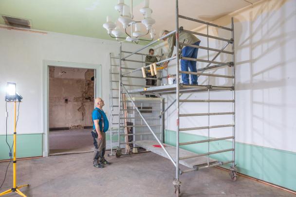 Mitglieder des Fördervereins bei einem Arbeitseinsatz