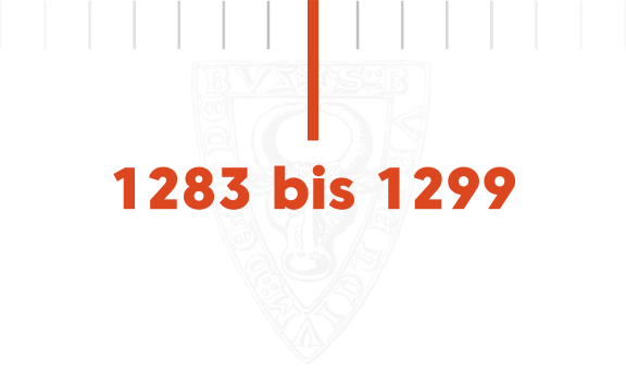 Historienmarke mit Benennung "1283 bis 1299"